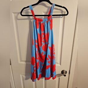Blue and Red Floral Women's Tunic